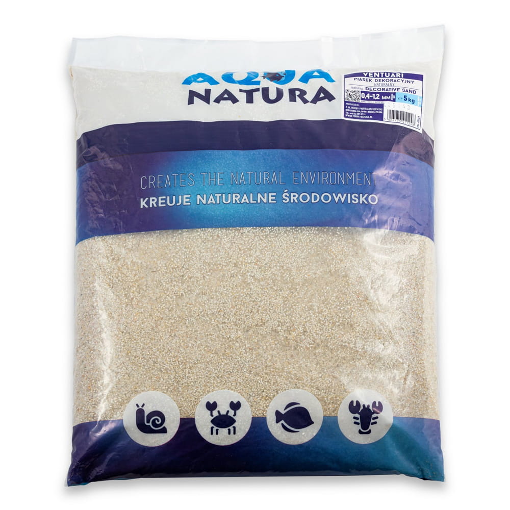 Piasek dekoracyjny do akwarium Naturalny Aqua Natura 0,4-1,2mm 5kg
